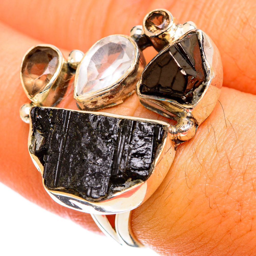 Black Tourmaline Rings handcrafted by Anasilvercos - RING122046