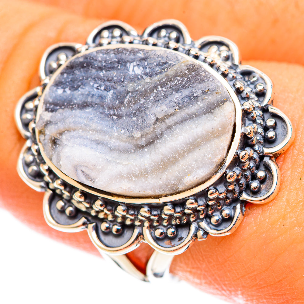 Desert Druzy Rings handcrafted by Anasilvercos - RING122050