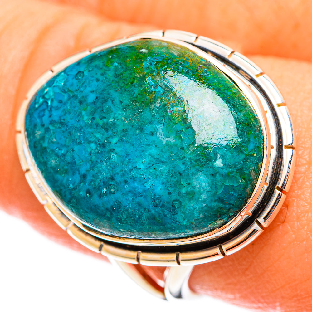 Chrysocolla Rings handcrafted by Anasilvercos - RING122052