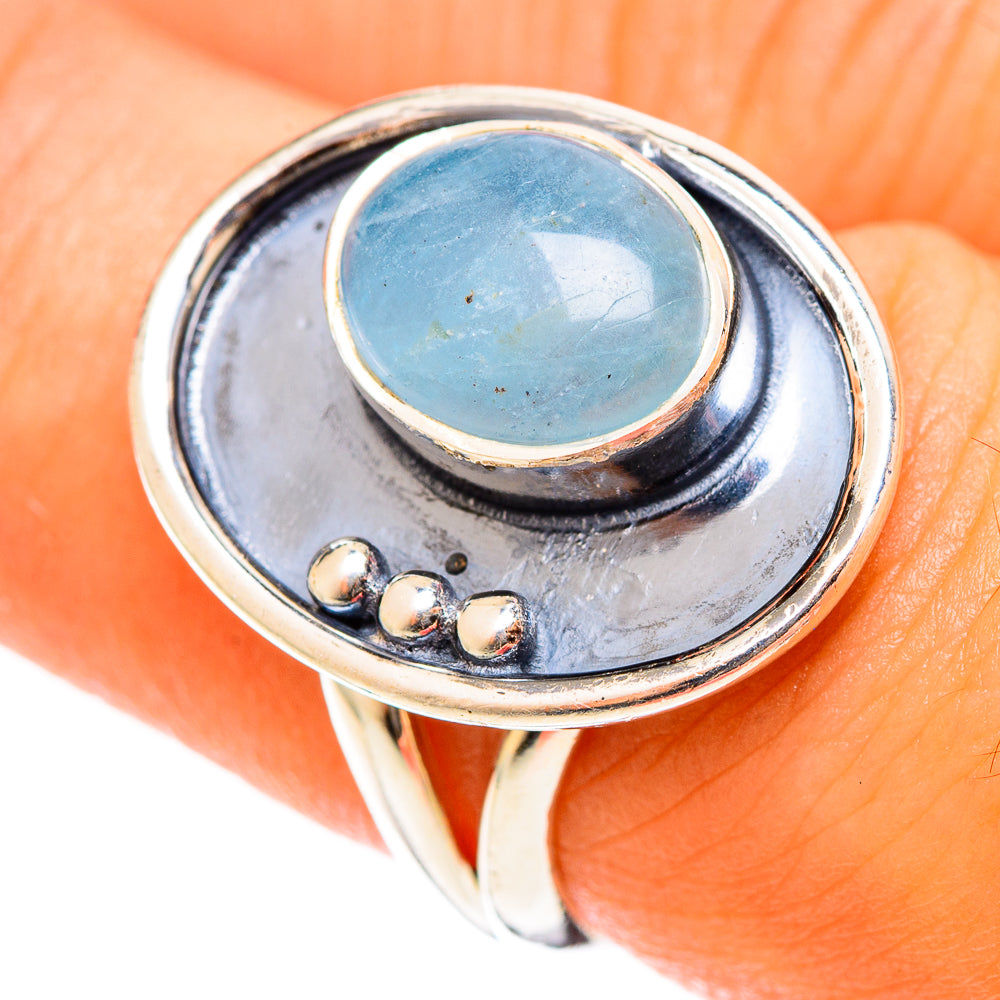 Aquamarine Rings handcrafted by Anasilvercos - RING122057