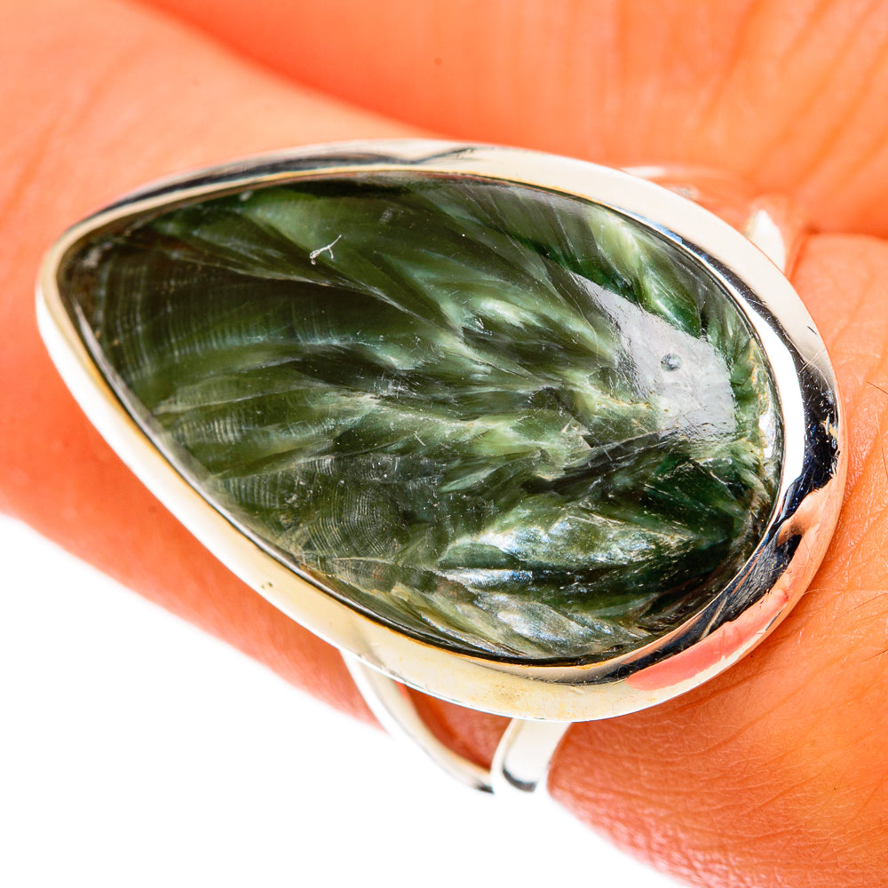Seraphinite Rings handcrafted by Anasilvercos - RING122059