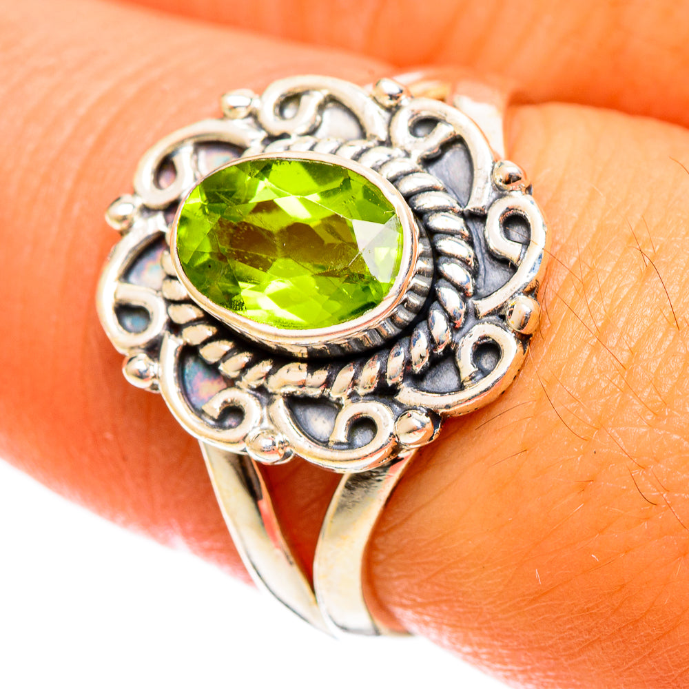Peridot Rings handcrafted by Anasilvercos - RING122061