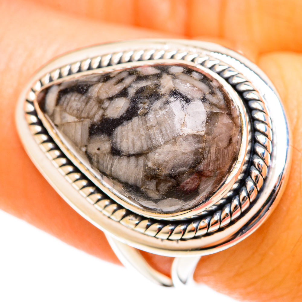 Crinoid Fossil Rings handcrafted by Anasilvercos - RING122072