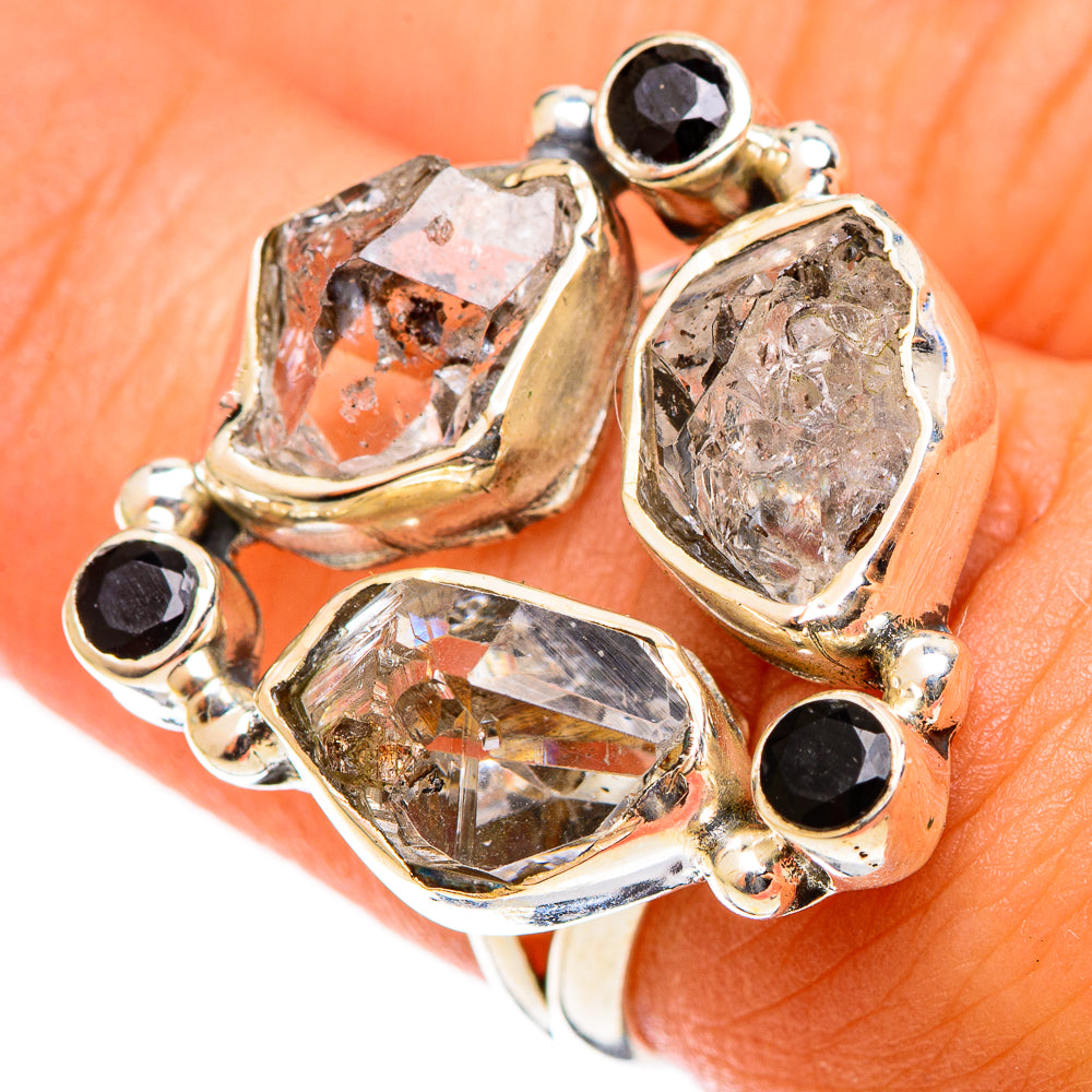 Herkimer Diamond Rings handcrafted by Anasilvercos - RING122073