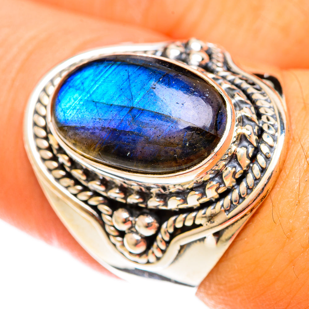 Labradorite Rings handcrafted by Anasilvercos - RING122077