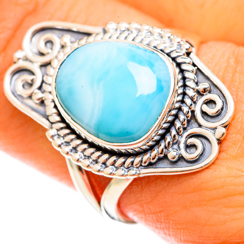 Larimar Rings handcrafted by Anasilvercos - RING122081