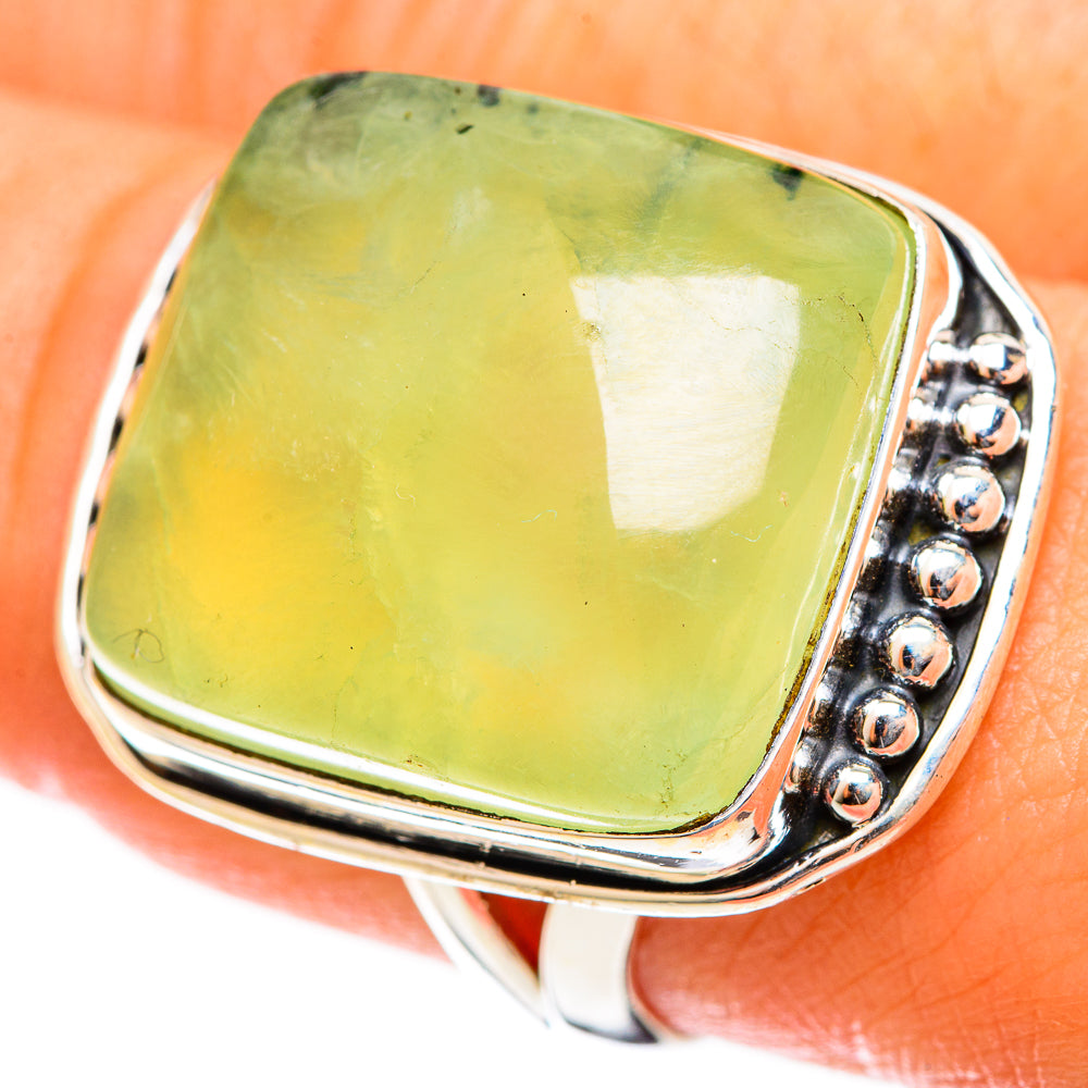 Prehnite Rings handcrafted by Anasilvercos - RING122089