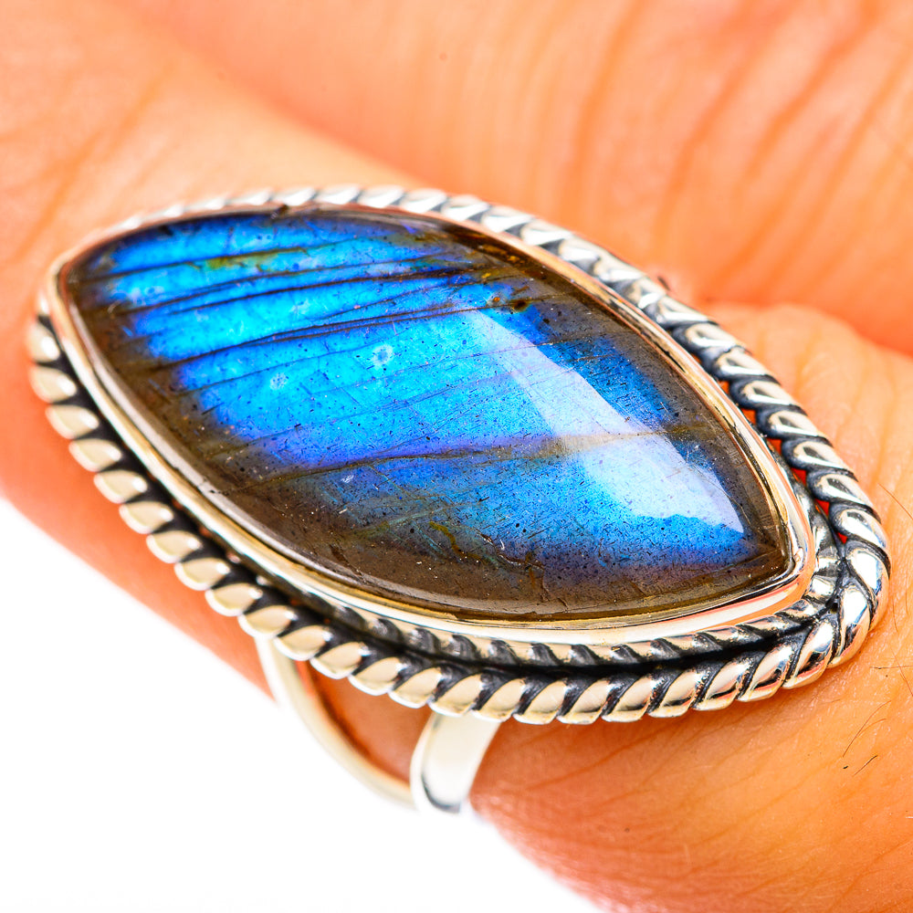 Labradorite Rings handcrafted by Anasilvercos - RING122125