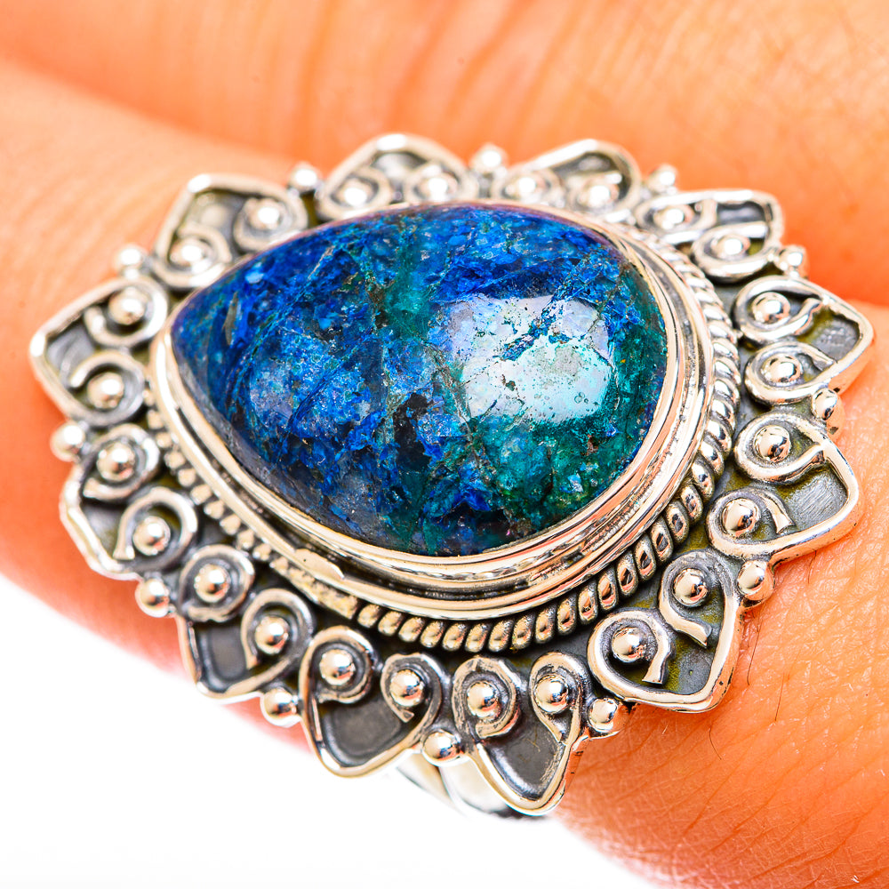 Azurite Rings handcrafted by Anasilvercos - RING122127