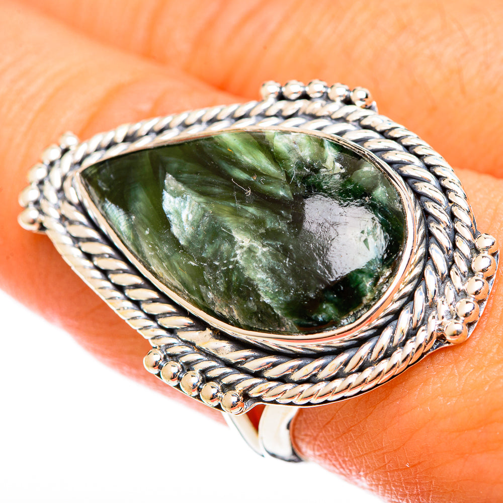 Seraphinite Rings handcrafted by Anasilvercos - RING122129