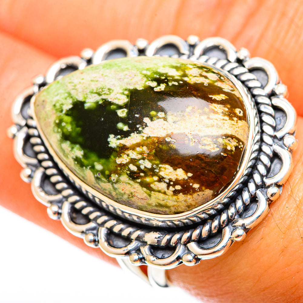 Australian Green Opal Rings handcrafted by Anasilvercos - RING122130