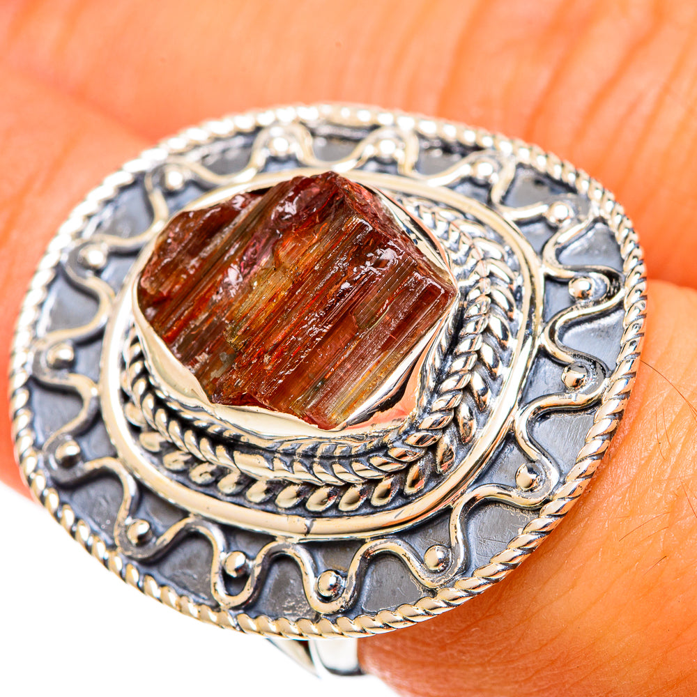 Pink Tourmaline Rings handcrafted by Anasilvercos - RING122142