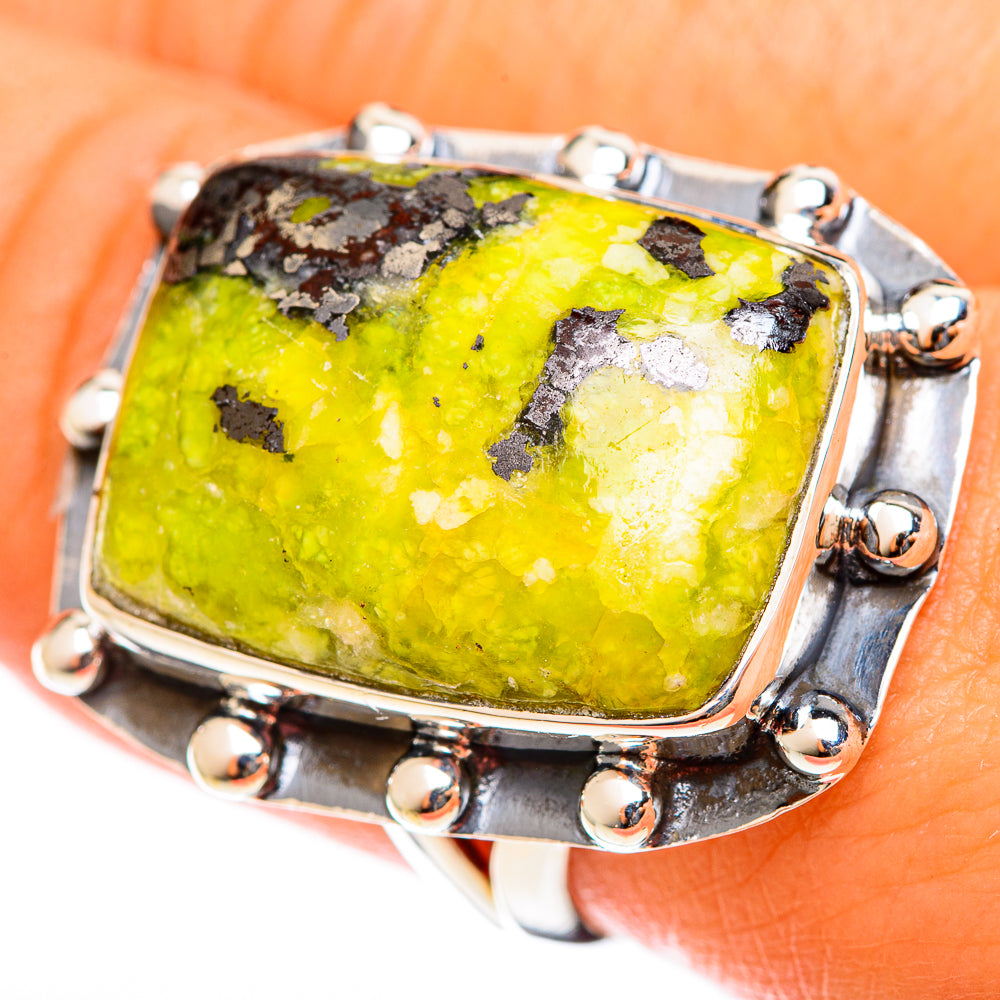 Lizardite Rings handcrafted by Anasilvercos - RING122155