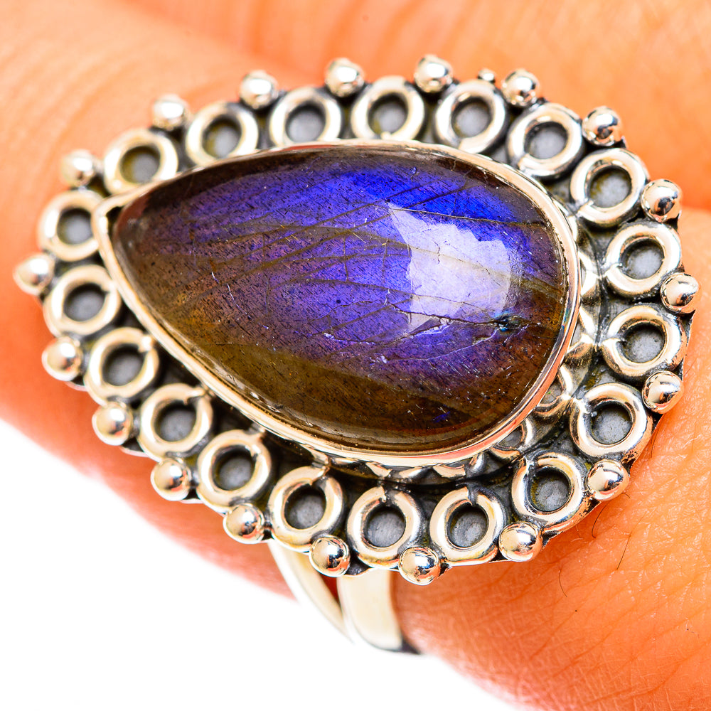 Labradorite Rings handcrafted by Anasilvercos - RING122156