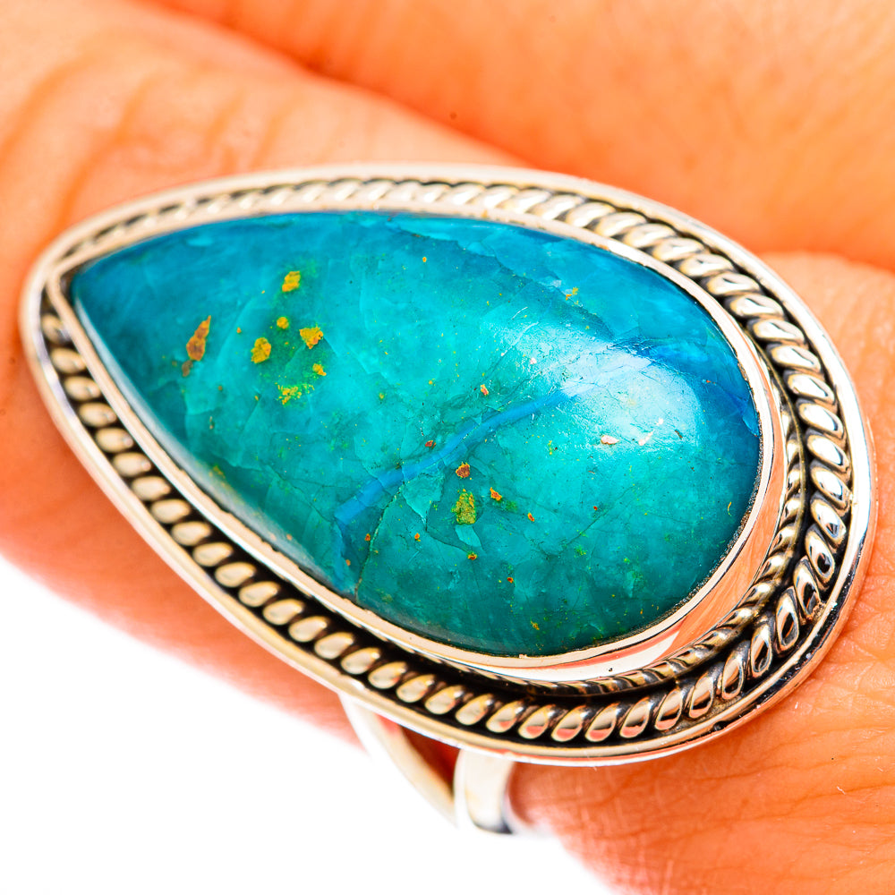 Chrysocolla Rings handcrafted by Anasilvercos - RING122163