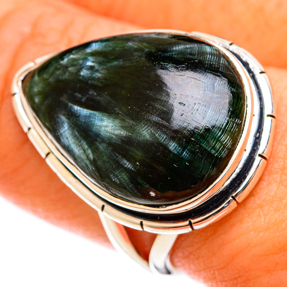 Seraphinite Rings handcrafted by Anasilvercos - RING122169