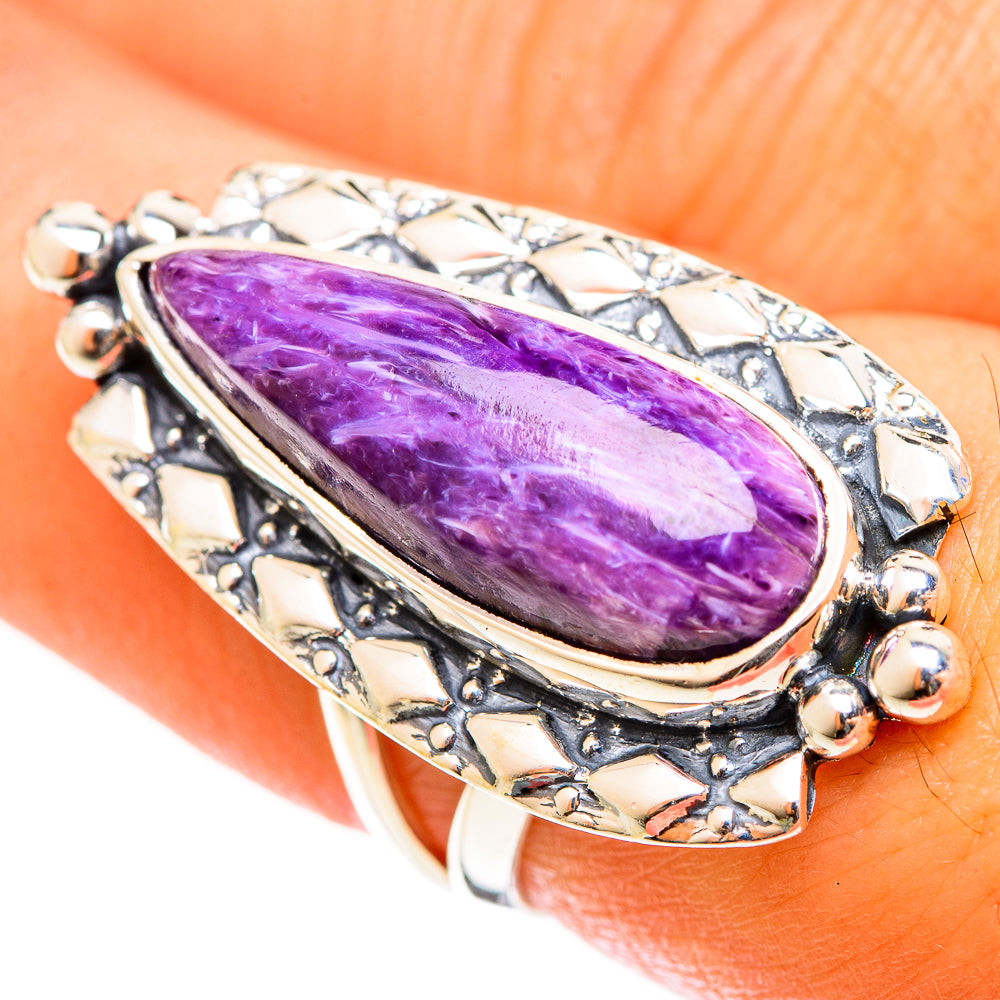 Charoite Rings handcrafted by Anasilvercos - RING122188