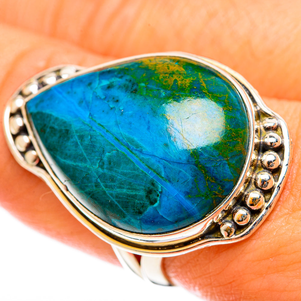 Chrysocolla Rings handcrafted by Anasilvercos - RING122201
