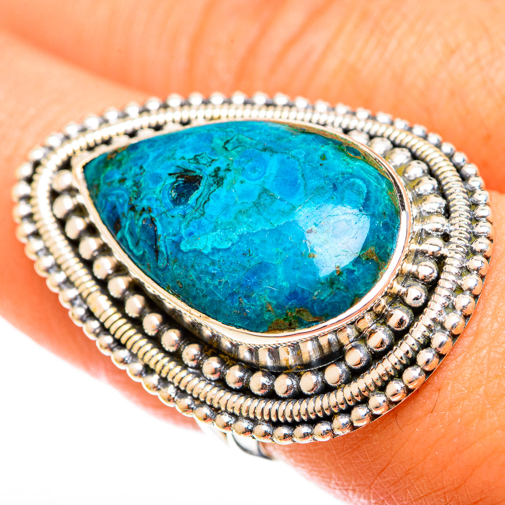 Chrysocolla Rings handcrafted by Anasilvercos - RING122205