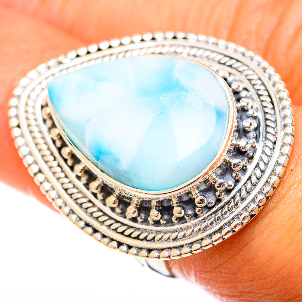 Larimar Rings handcrafted by Anasilvercos - RING122206