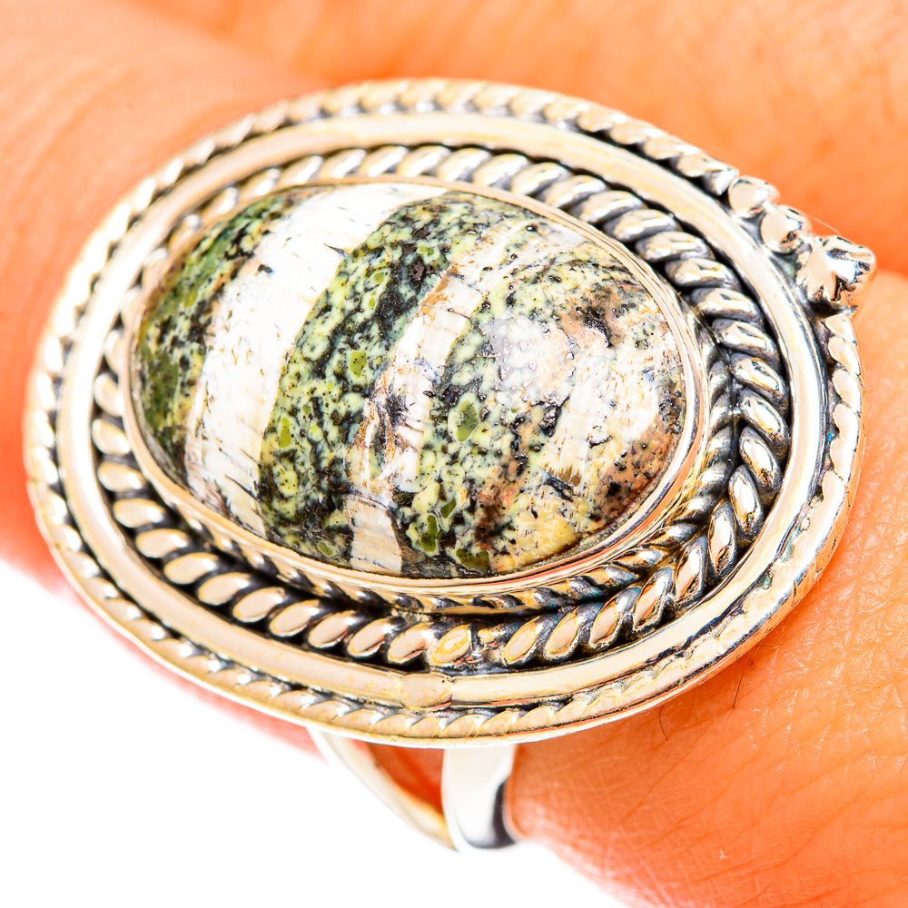 Green Swiss Opal Rings handcrafted by Anasilvercos - RING122208