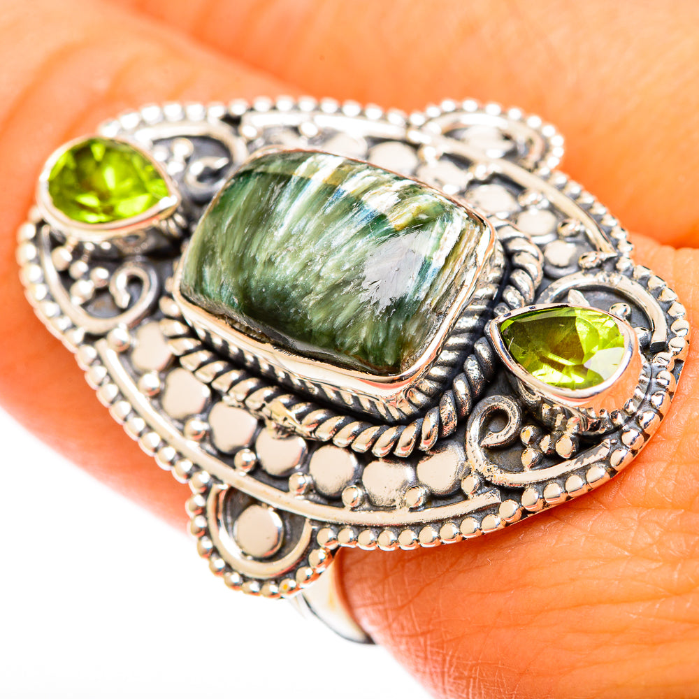 Seraphinite Rings handcrafted by Anasilvercos - RING122209