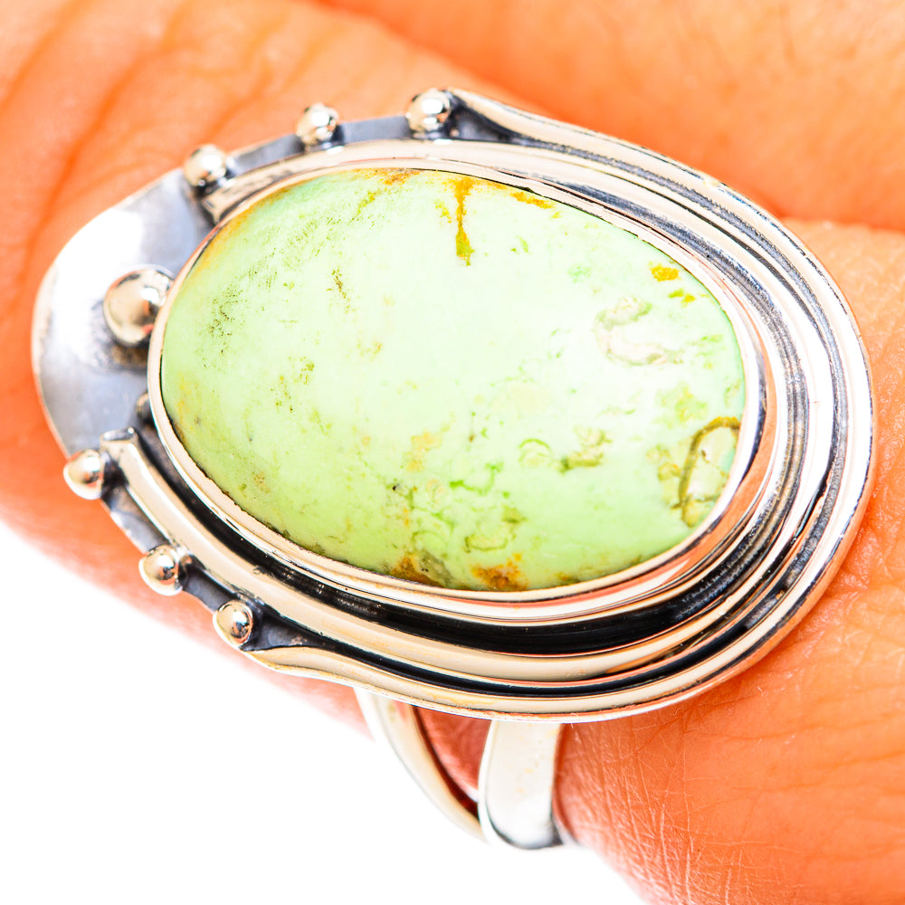 Lemon Chrysoprase Rings handcrafted by Anasilvercos - RING122211