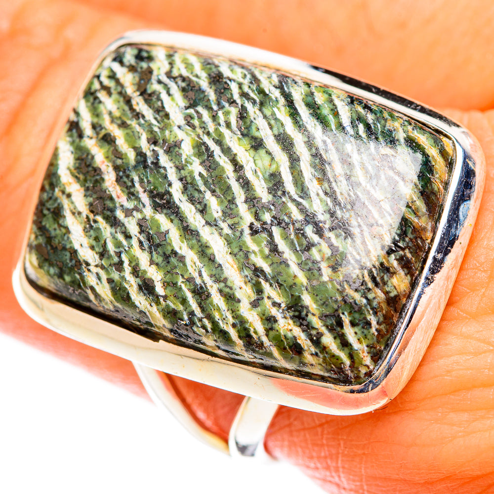 Green Swiss Opal Rings handcrafted by Anasilvercos - RING122214