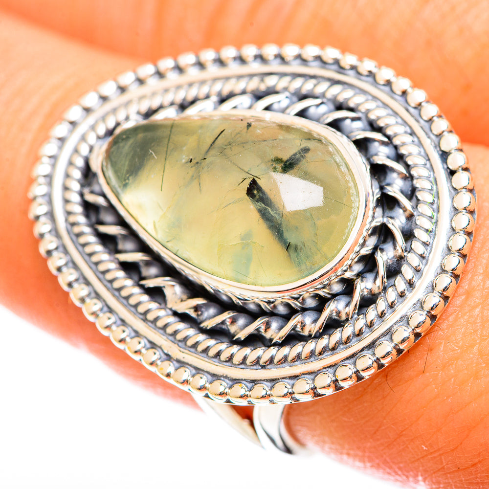 Prehnite Rings handcrafted by Anasilvercos - RING122215