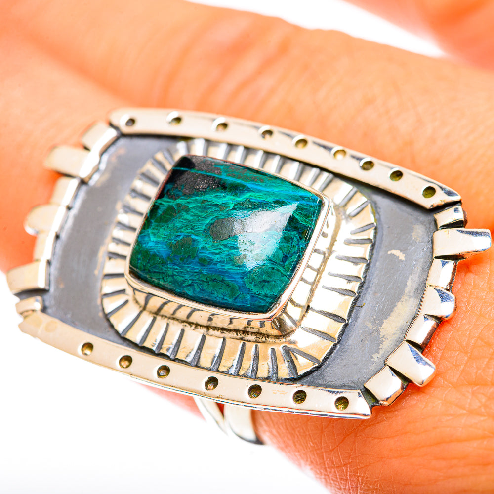 Chrysocolla Rings handcrafted by Anasilvercos - RING122216