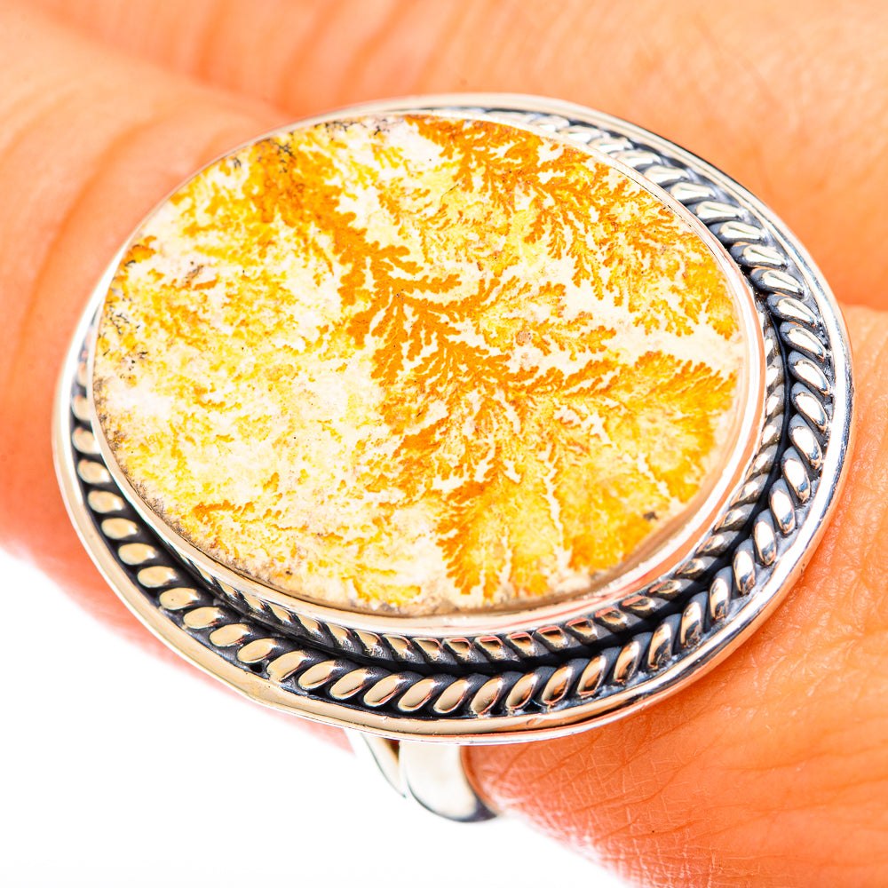 Germany Psilomelane Dendrite Rings handcrafted by Anasilvercos - RING122218