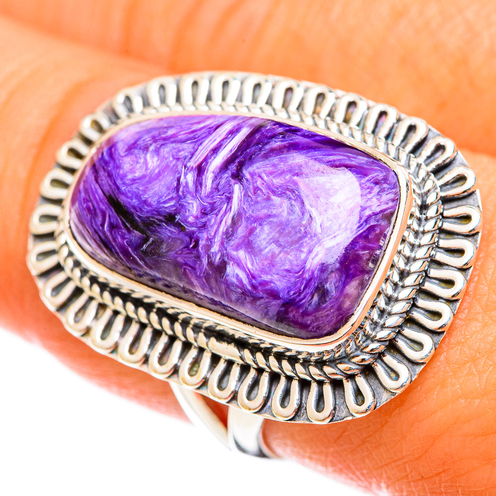 Charoite Rings handcrafted by Anasilvercos - RING122220