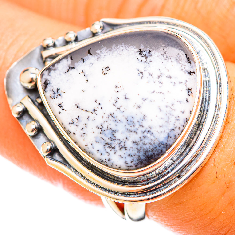 Dendritic Opal Rings handcrafted by Anasilvercos - RING122229