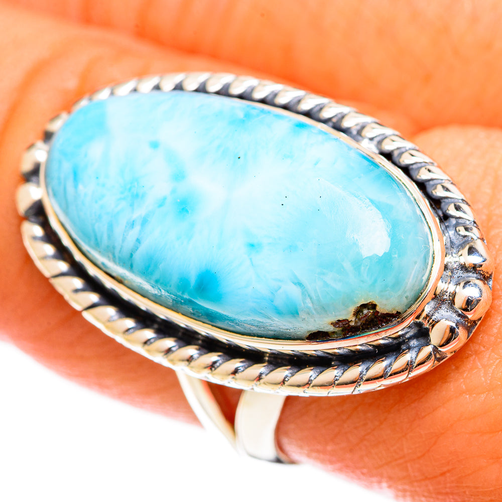 Larimar Rings handcrafted by Anasilvercos - RING122235