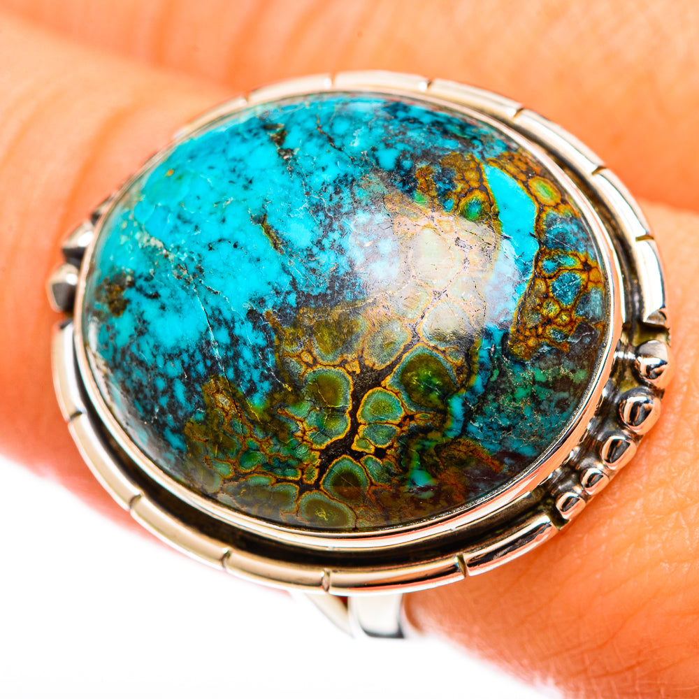 Chrysocolla Rings handcrafted by Anasilvercos - RING122237