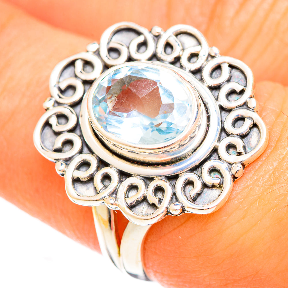 Blue Topaz Rings handcrafted by Anasilvercos - RING122239