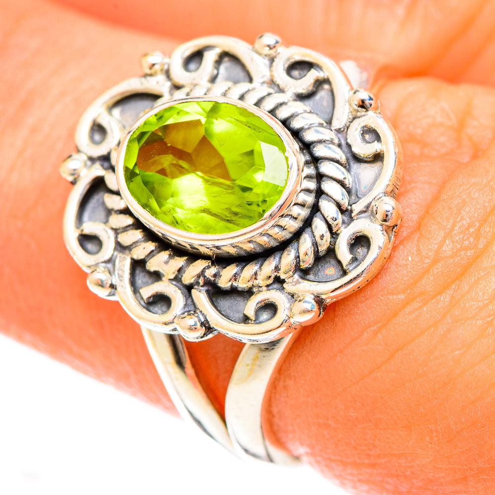 Peridot Rings handcrafted by Anasilvercos - RING122248