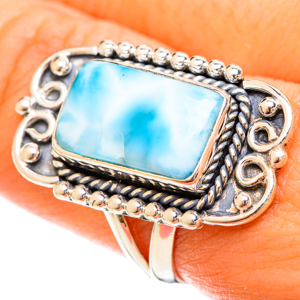 Larimar Rings handcrafted by Anasilvercos - RING122261