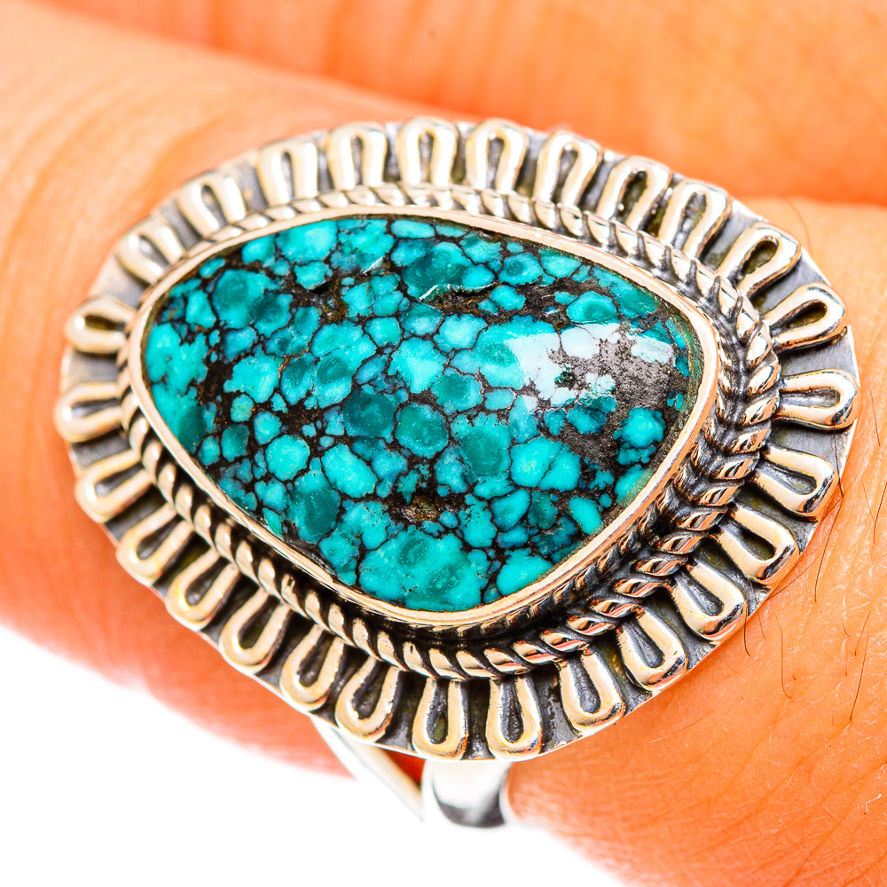 Tibetan Turquoise Rings handcrafted by Anasilvercos - RING122262