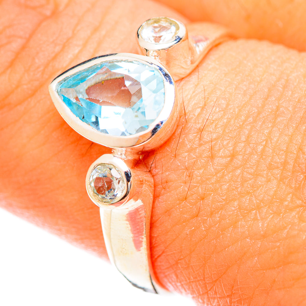 Blue Topaz Rings handcrafted by Anasilvercos - RING122264