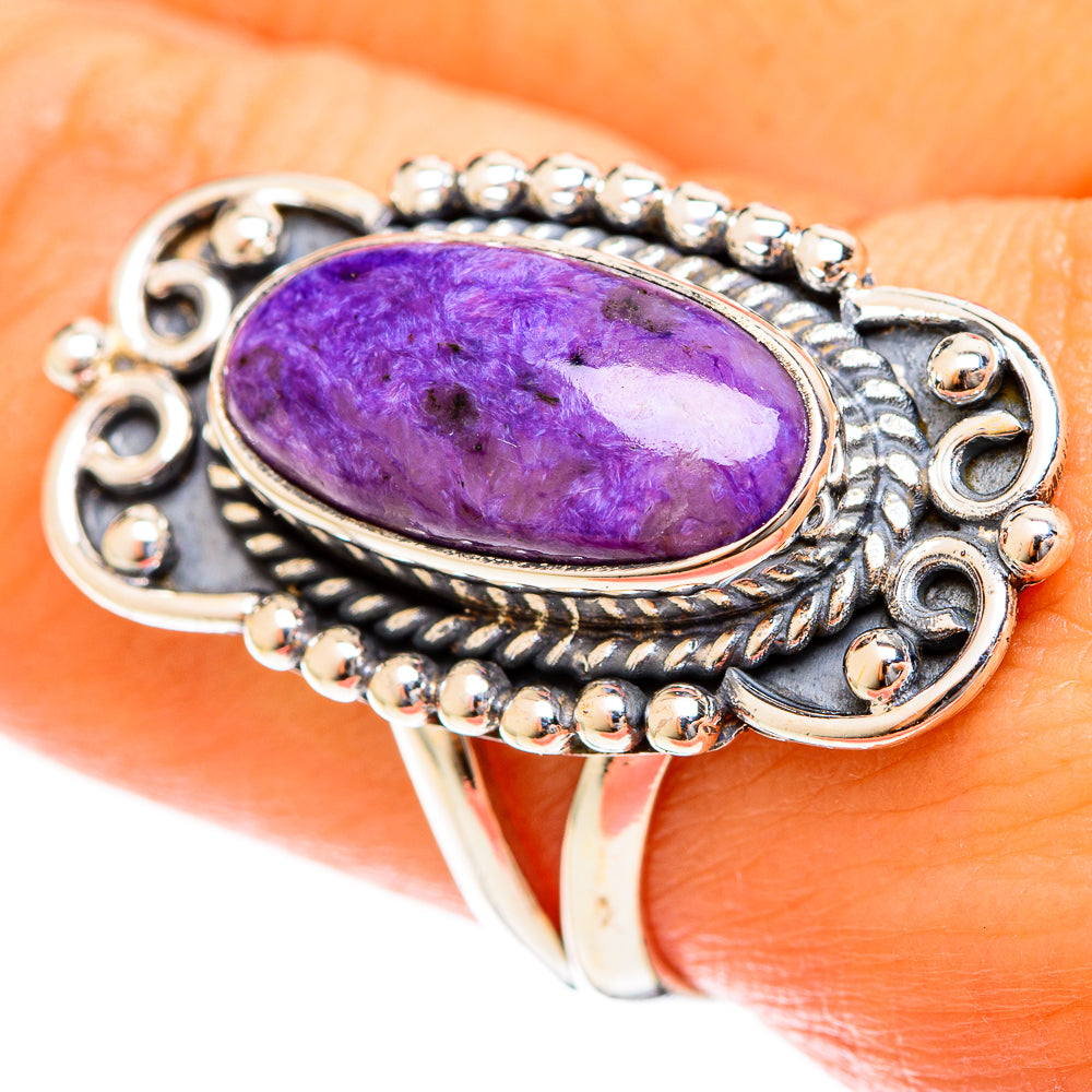 Charoite Rings handcrafted by Anasilvercos - RING122272