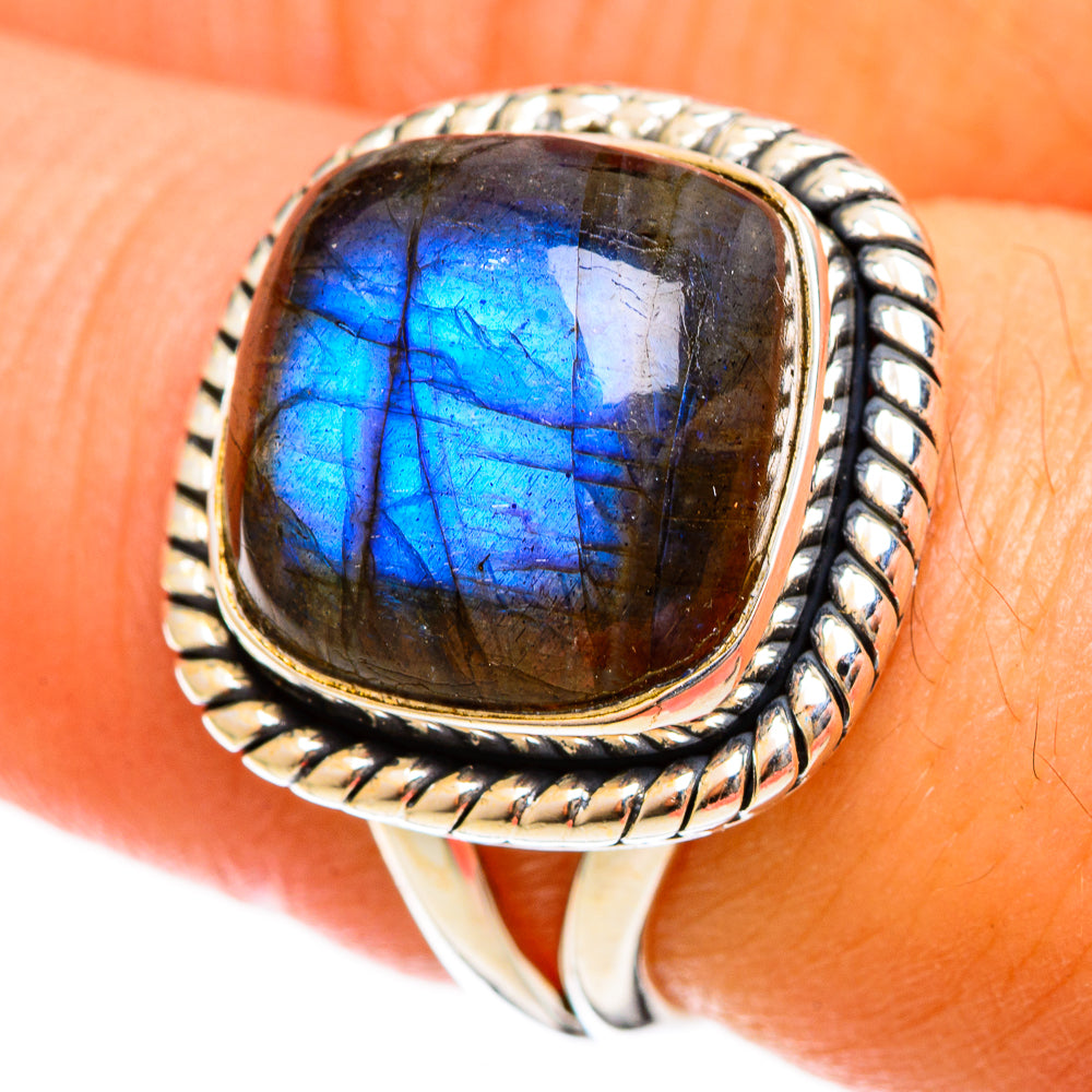 Labradorite Rings handcrafted by Anasilvercos - RING122279