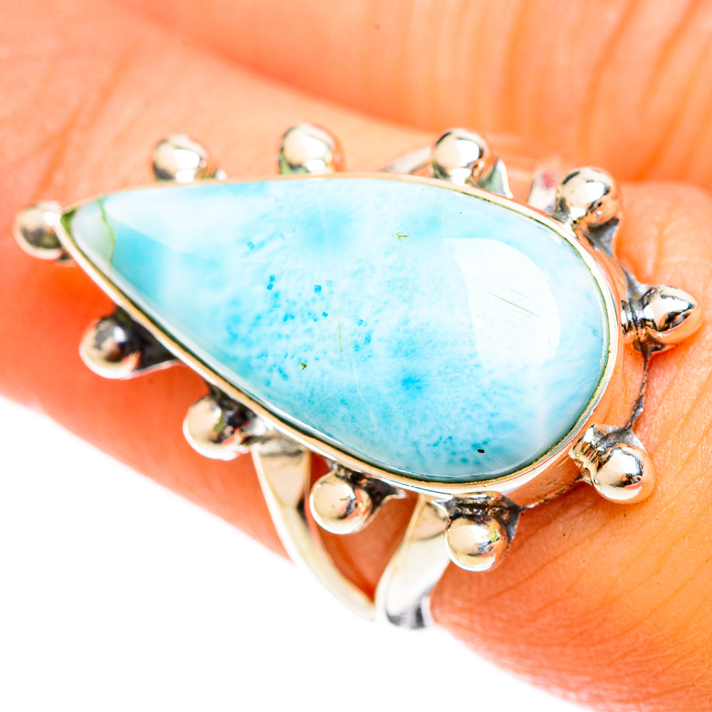 Larimar Rings handcrafted by Anasilvercos - RING122281