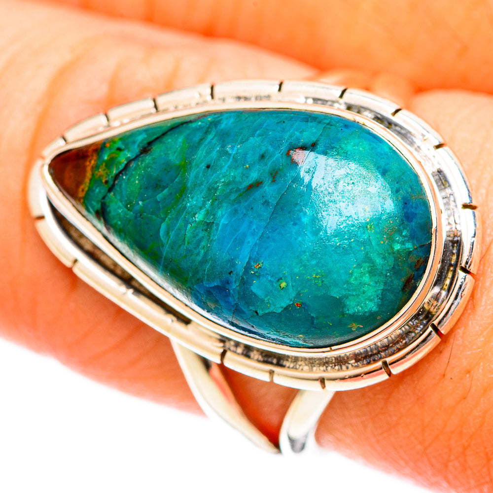 Chrysocolla Rings handcrafted by Anasilvercos - RING122283