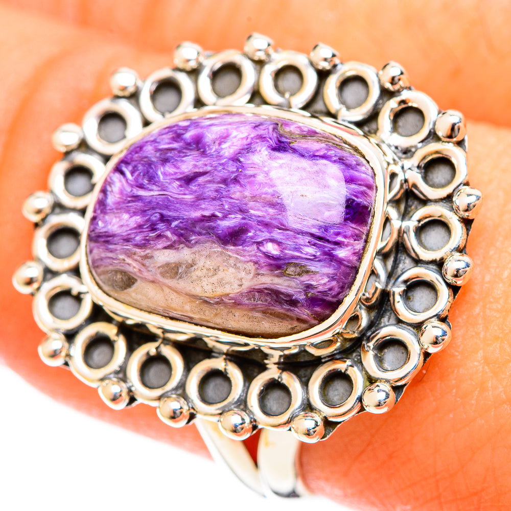 Charoite Rings handcrafted by Anasilvercos - RING122294