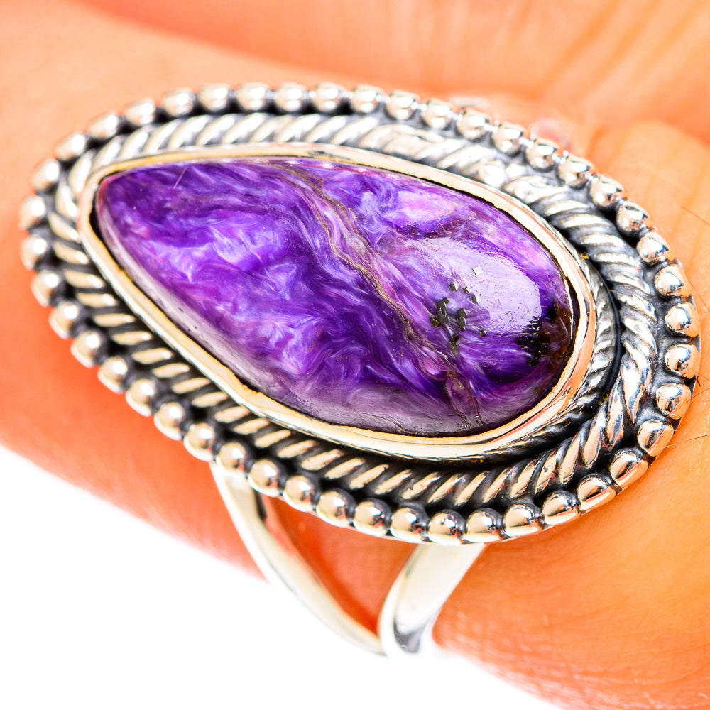 Charoite Rings handcrafted by Anasilvercos - RING122295