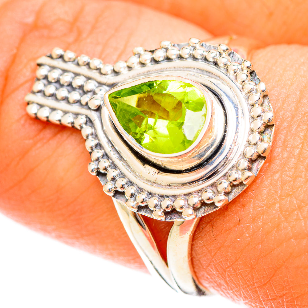 Peridot Rings handcrafted by Anasilvercos - RING122310