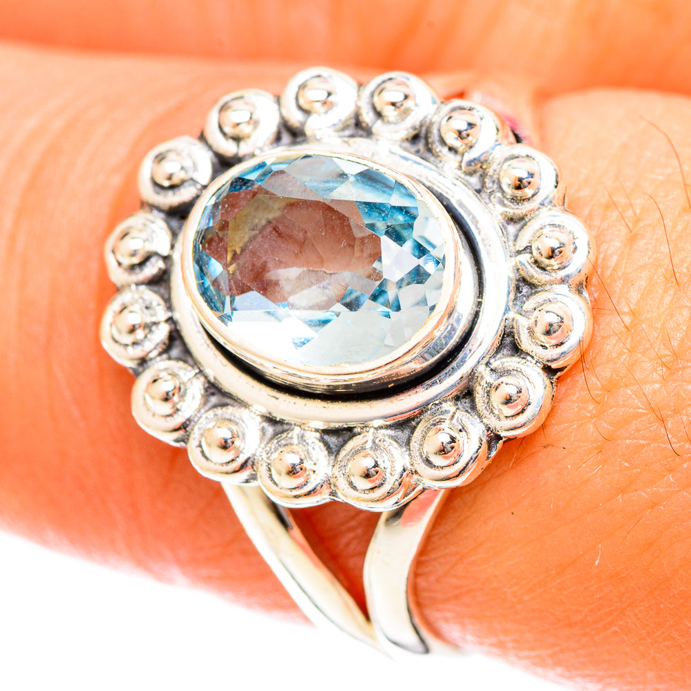 Blue Topaz Rings handcrafted by Anasilvercos - RING122320