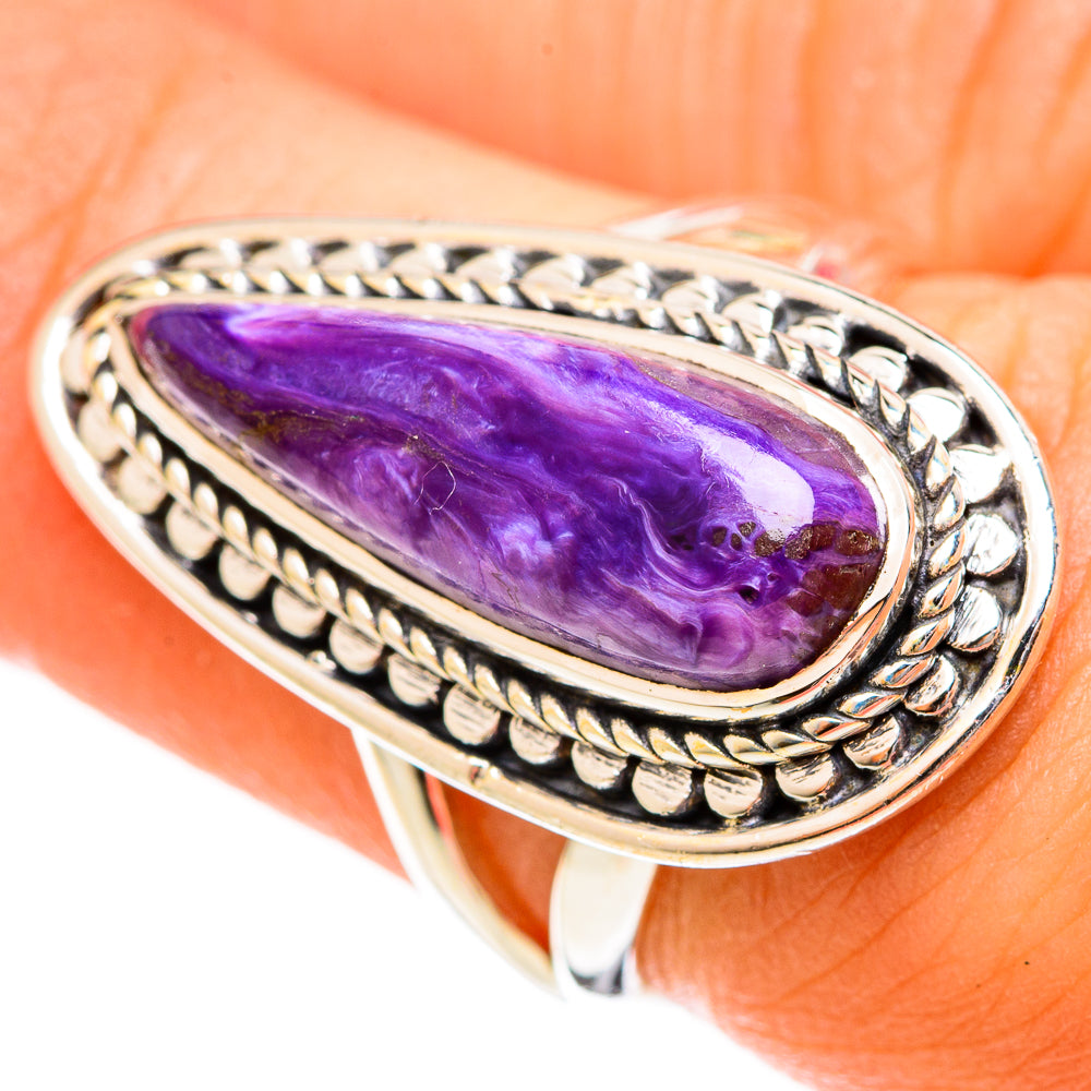 Charoite Rings handcrafted by Anasilvercos - RING122332