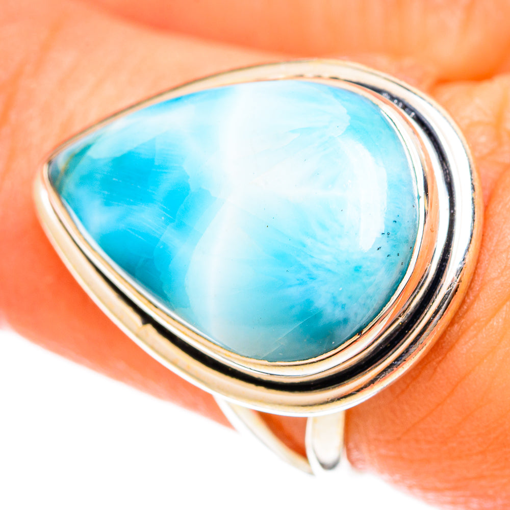 Larimar Rings handcrafted by Anasilvercos - RING122341